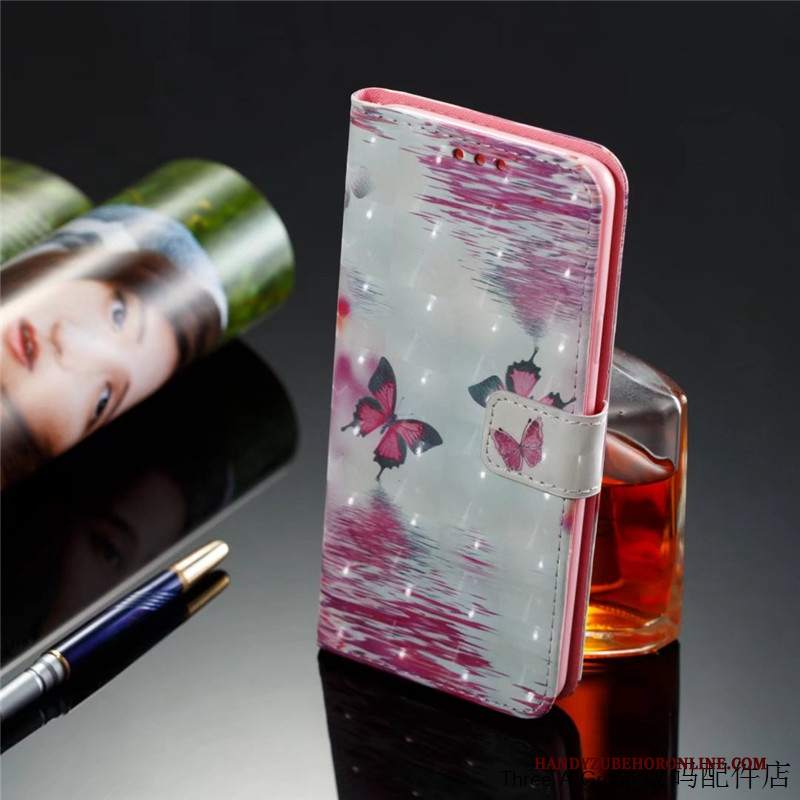 Custodia Samsung Galaxy A6+ Pelle Carta Di Personalità, Cover Samsung Galaxy A6+ Protezione Biancotelefono