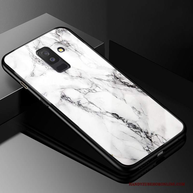 Custodia Samsung Galaxy A6+ Protezione Marchio Di Tendenza Europa, Cover Samsung Galaxy A6+ Grande Blu