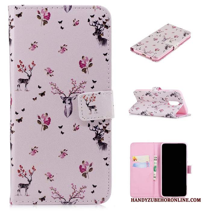 Custodia Samsung Galaxy A6+ Protezione Rosa Di Personalità, Cover Samsung Galaxy A6+ Cartone Animato Telefono
