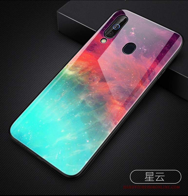 Custodia Samsung Galaxy A60 Protezione Morbido Verde, Cover Samsung Galaxy A60 Telefono Vetro