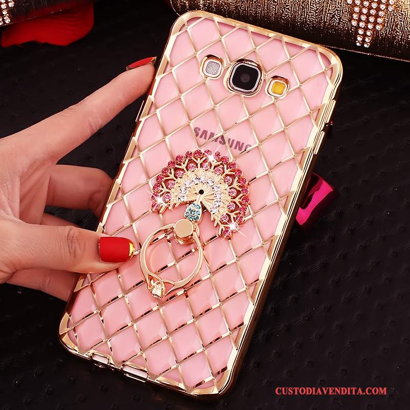 Custodia Samsung Galaxy A7 2015 Protezione Morbidotelefono, Cover Samsung Galaxy A7 2015 Strass Trasparente Oro