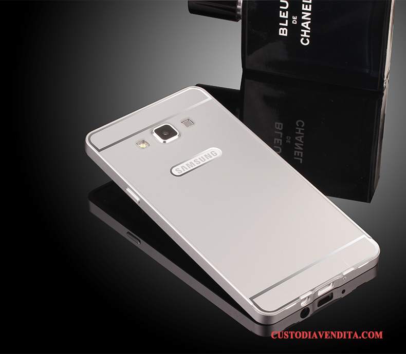 Custodia Samsung Galaxy A7 2015 Protezione Telaio Verde, Cover Samsung Galaxy A7 2015 Telefono Metallo