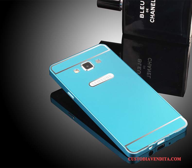 Custodia Samsung Galaxy A7 2015 Protezione Telaio Verde, Cover Samsung Galaxy A7 2015 Telefono Metallo