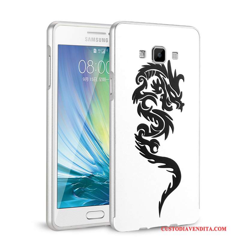 Custodia Samsung Galaxy A7 2015 Protezione Telaio Verde, Cover Samsung Galaxy A7 2015 Telefono Metallo