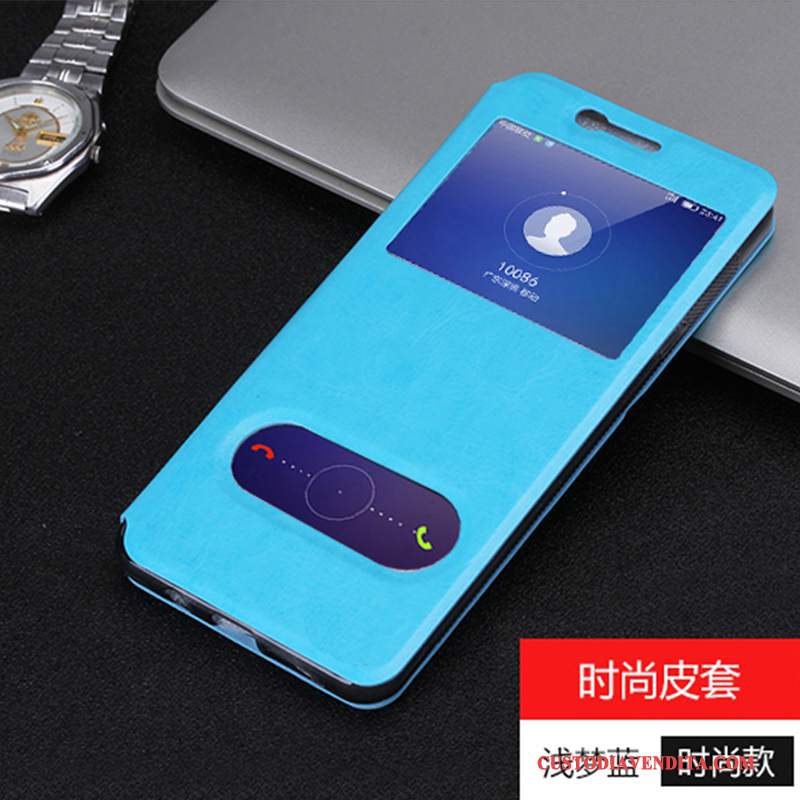 Custodia Samsung Galaxy A7 2016 Pelle Blu, Cover Samsung Galaxy A7 2016 Folio