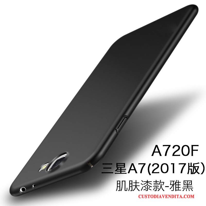 Custodia Samsung Galaxy A7 2017 Protezione Telefono Difficile, Cover Samsung Galaxy A7 2017 Oro Pellicola Protettiva