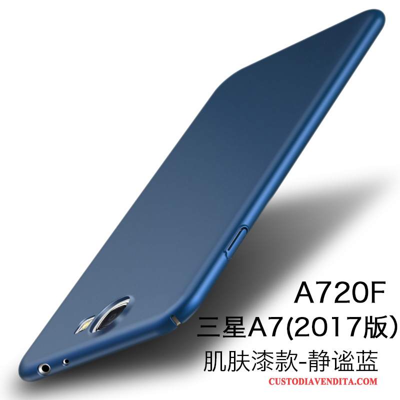 Custodia Samsung Galaxy A7 2017 Protezione Telefono Difficile, Cover Samsung Galaxy A7 2017 Oro Pellicola Protettiva