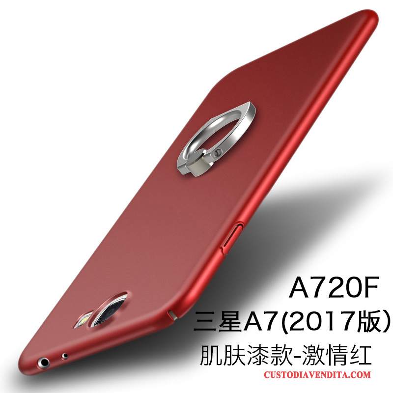 Custodia Samsung Galaxy A7 2017 Protezione Telefono Difficile, Cover Samsung Galaxy A7 2017 Oro Pellicola Protettiva