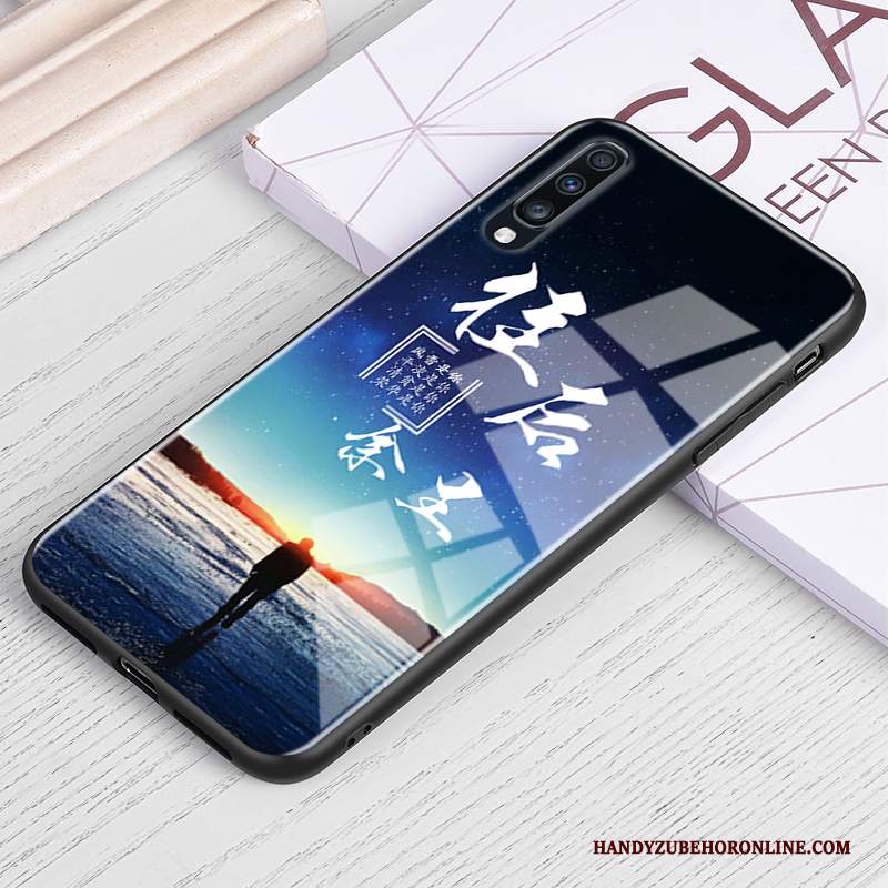 Custodia Samsung Galaxy A70 Protezione Verde Vetro, Cover Samsung Galaxy A70 Telefono Europa