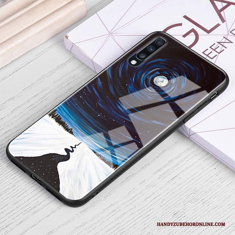 Custodia Samsung Galaxy A70 Protezione Verde Vetro, Cover Samsung Galaxy A70 Telefono Europa