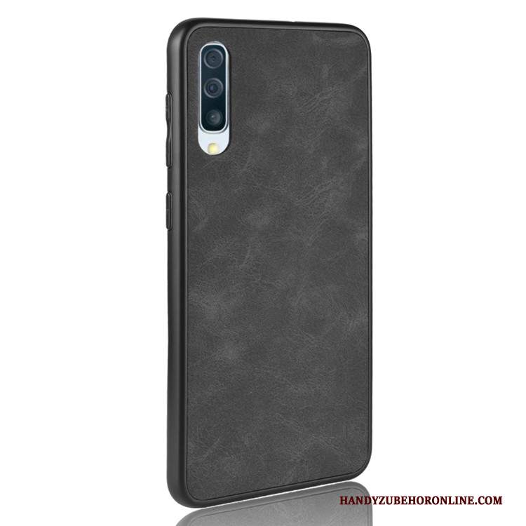 Custodia Samsung Galaxy A70 Vintage Blu Anti-caduta, Cover Samsung Galaxy A70 Pelle Tutto Inclusotelefono