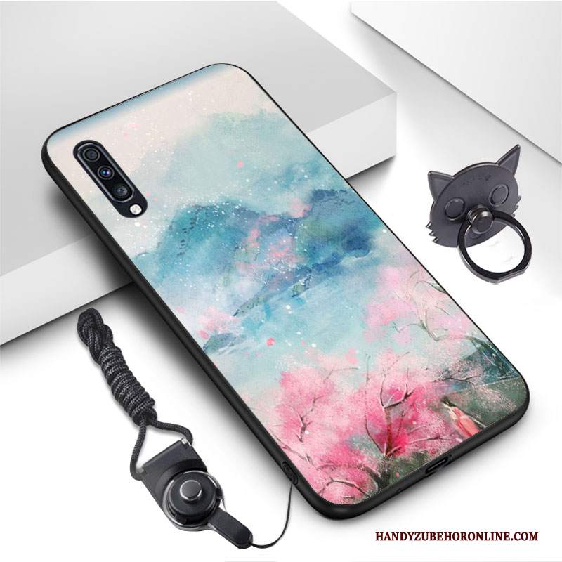 Custodia Samsung Galaxy A70 Vintage Tutto Incluso Verde, Cover Samsung Galaxy A70 Originale Vento