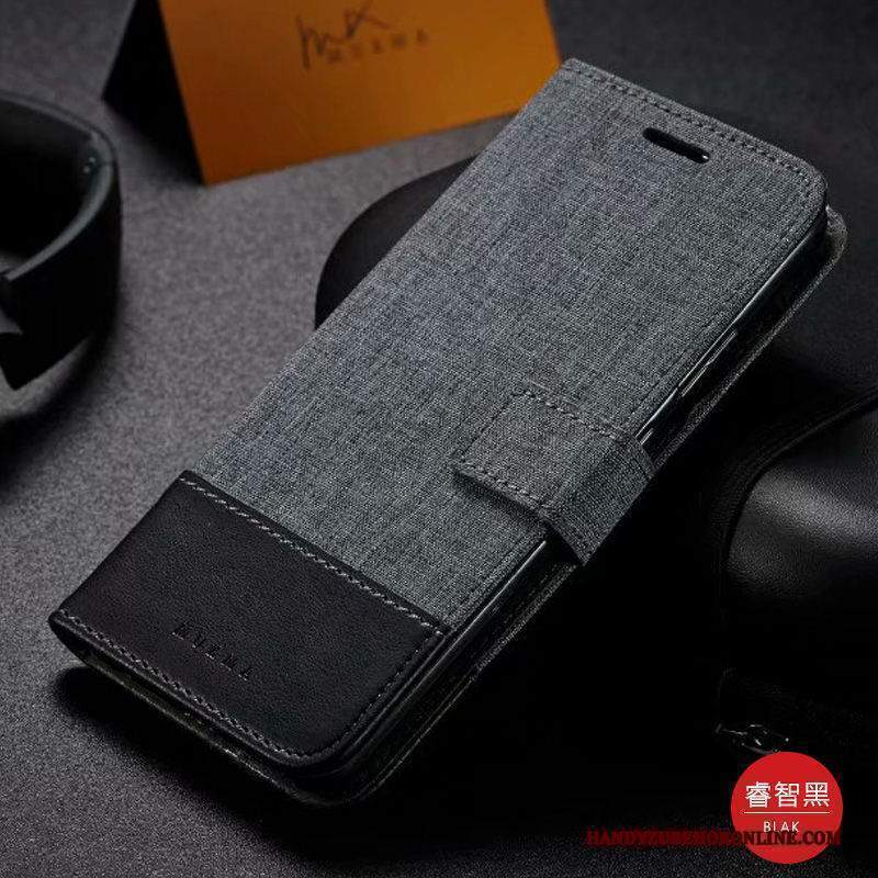 Custodia Samsung Galaxy A70s Pelle Grigio Anti-caduta, Cover Samsung Galaxy A70s Folio Pellicola Protettiva Semplici