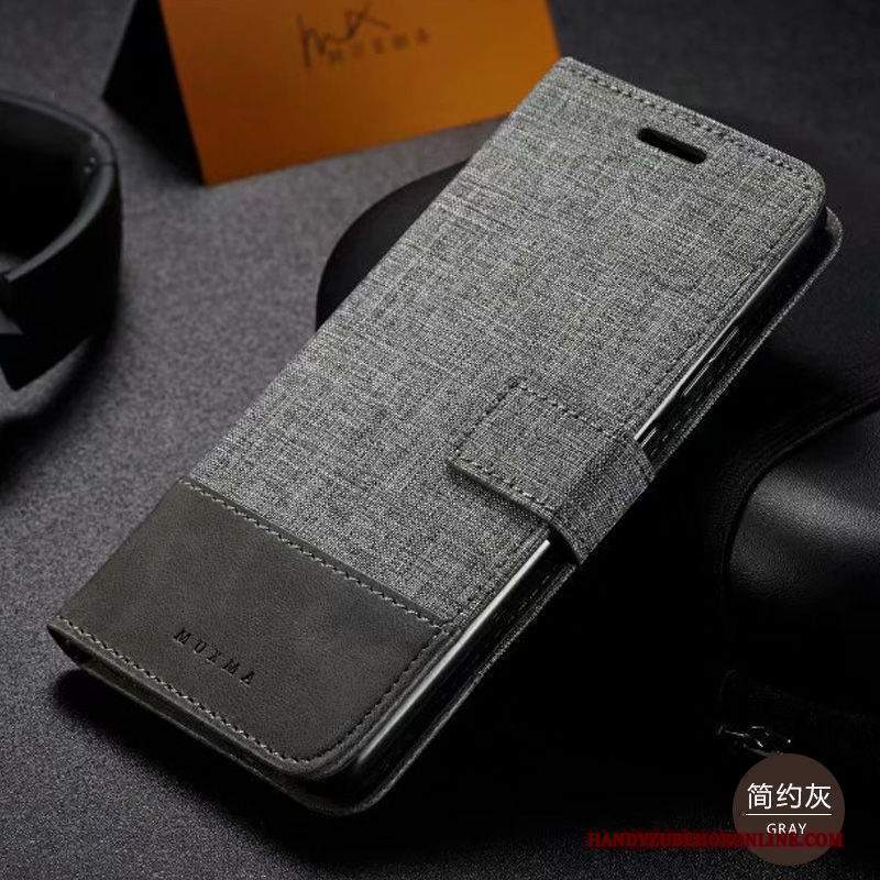 Custodia Samsung Galaxy A70s Pelle Grigio Anti-caduta, Cover Samsung Galaxy A70s Folio Pellicola Protettiva Semplici