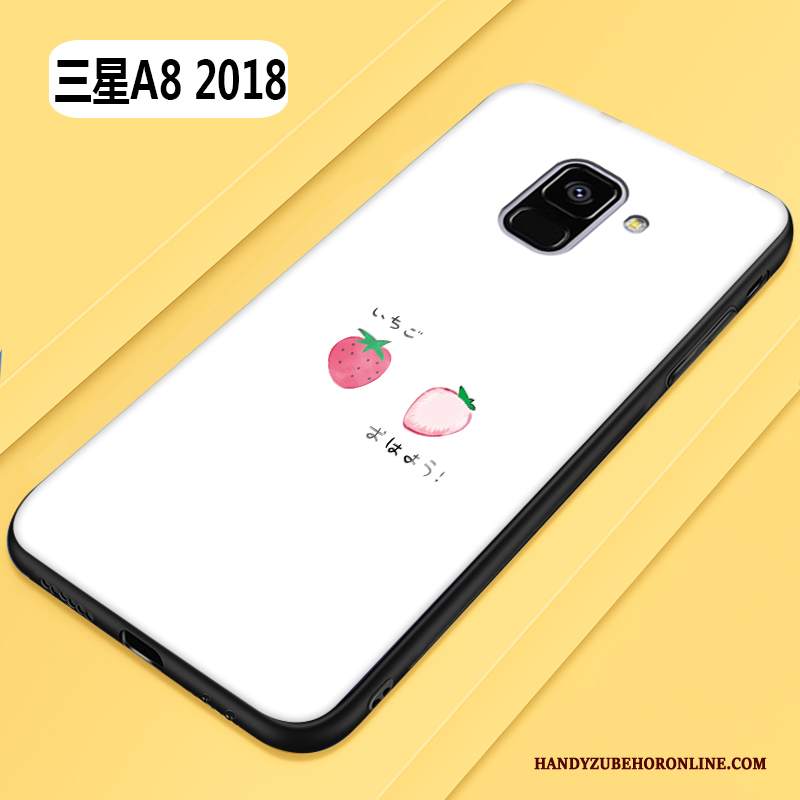 Custodia Samsung Galaxy A8 2018 Silicone Anti-caduta Nuovo, Cover Samsung Galaxy A8 2018 Cartone Animato Giallotelefono