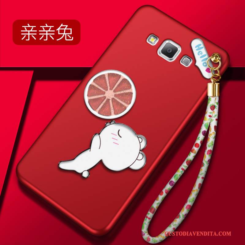 Custodia Samsung Galaxy A8 Cartone Animato Morbido Sottili, Cover Samsung Galaxy A8 Silicone Tutto Incluso Rosso