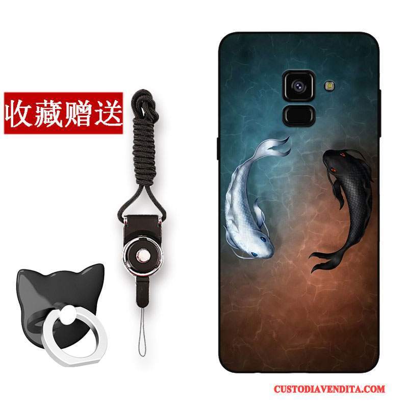 Custodia Samsung Galaxy A8+ Protezione Vento Morbido, Cover Samsung Galaxy A8+ Telefono Grigio