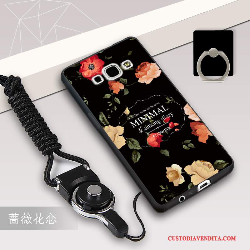 Custodia Samsung Galaxy A8 Silicone Telefono Ornamenti Appesi, Cover Samsung Galaxy A8 Protezione Tutto Incluso Anti-caduta