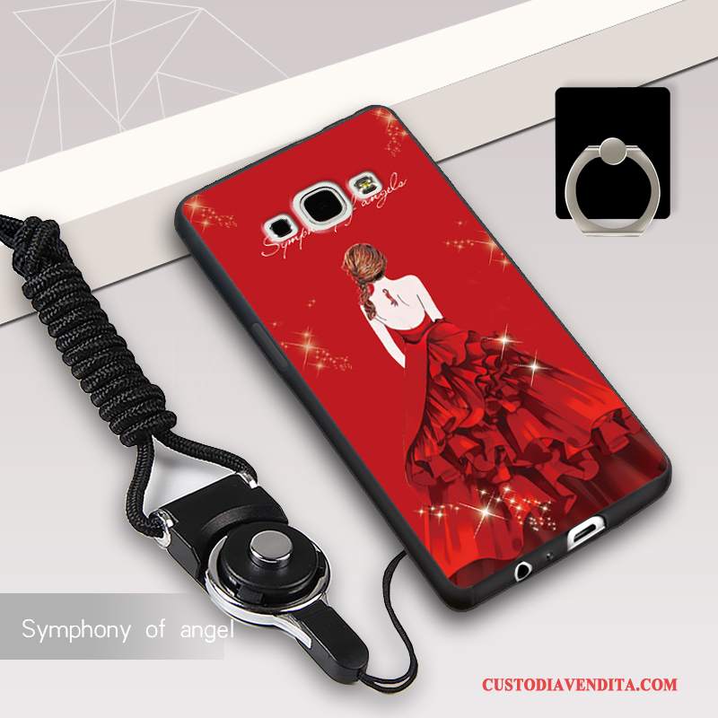 Custodia Samsung Galaxy A8 Silicone Telefono Ornamenti Appesi, Cover Samsung Galaxy A8 Protezione Tutto Incluso Anti-caduta