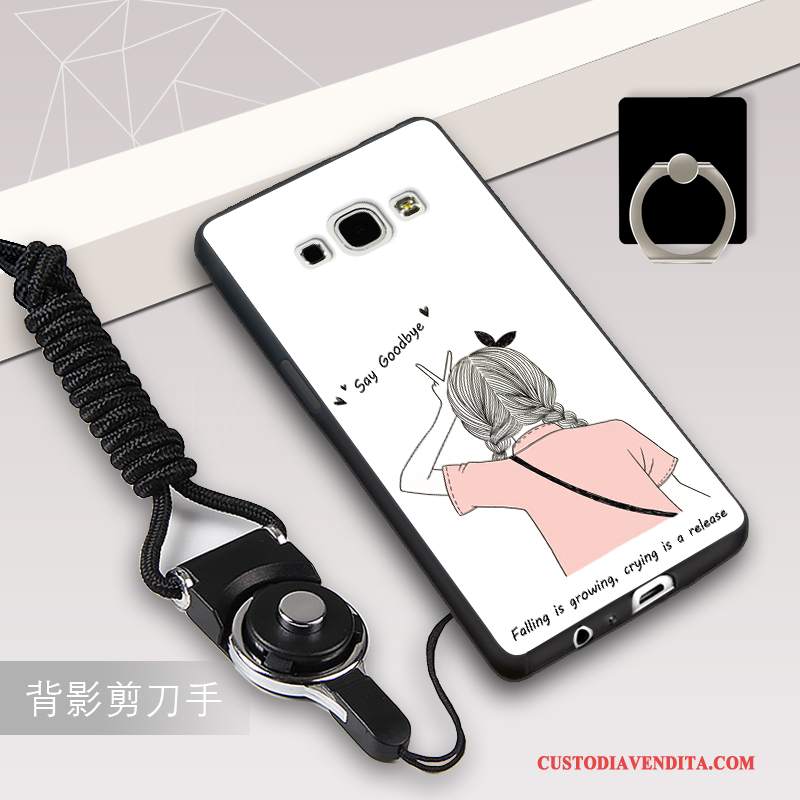 Custodia Samsung Galaxy A8 Silicone Telefono Ornamenti Appesi, Cover Samsung Galaxy A8 Protezione Tutto Incluso Anti-caduta