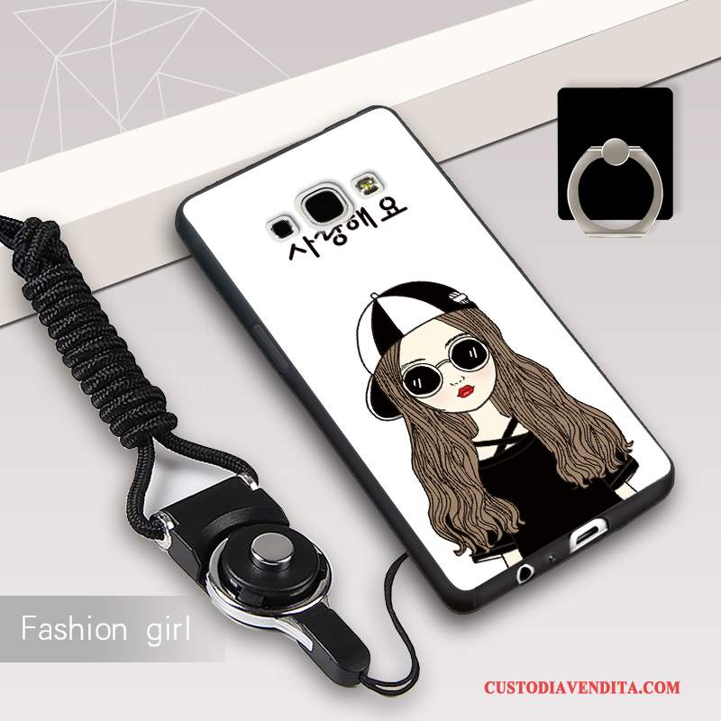 Custodia Samsung Galaxy A8 Silicone Telefono Ornamenti Appesi, Cover Samsung Galaxy A8 Protezione Tutto Incluso Anti-caduta