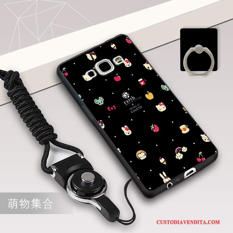 Custodia Samsung Galaxy A8 Silicone Telefono Ornamenti Appesi, Cover Samsung Galaxy A8 Protezione Tutto Incluso Anti-caduta