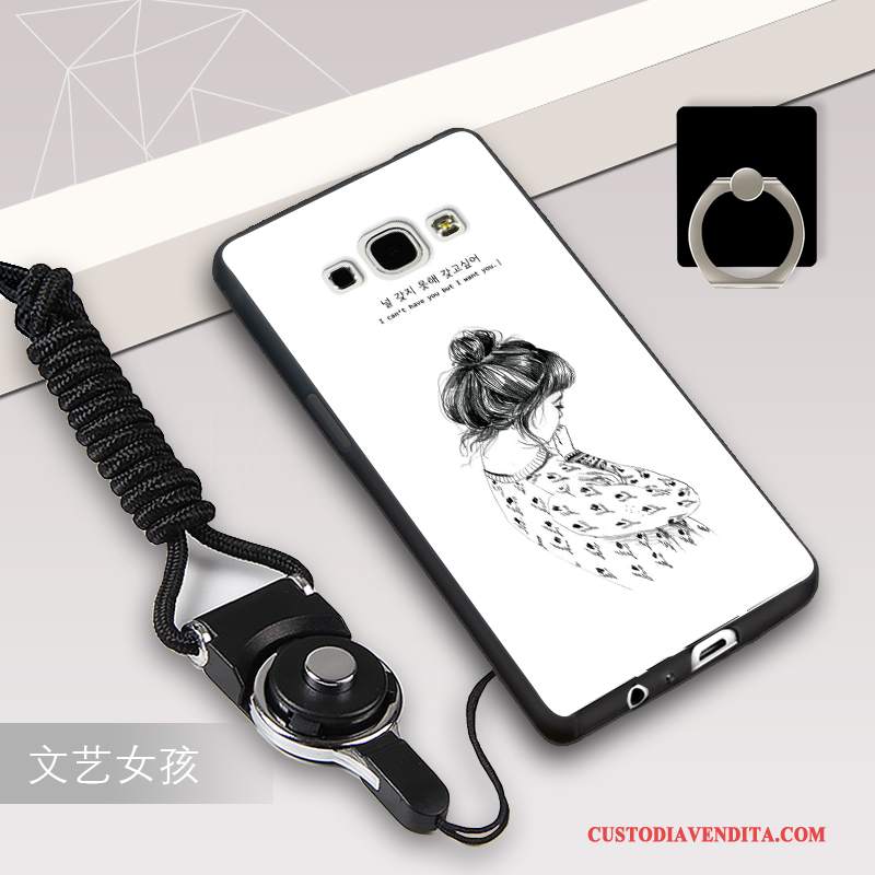 Custodia Samsung Galaxy A8 Silicone Telefono Ornamenti Appesi, Cover Samsung Galaxy A8 Protezione Tutto Incluso Anti-caduta