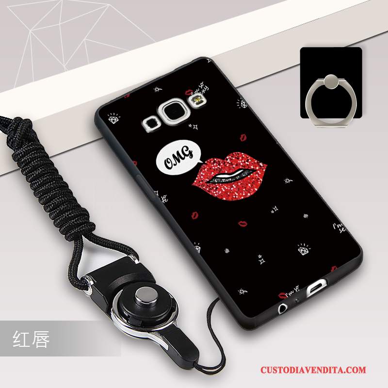Custodia Samsung Galaxy A8 Silicone Telefono Ornamenti Appesi, Cover Samsung Galaxy A8 Protezione Tutto Incluso Anti-caduta