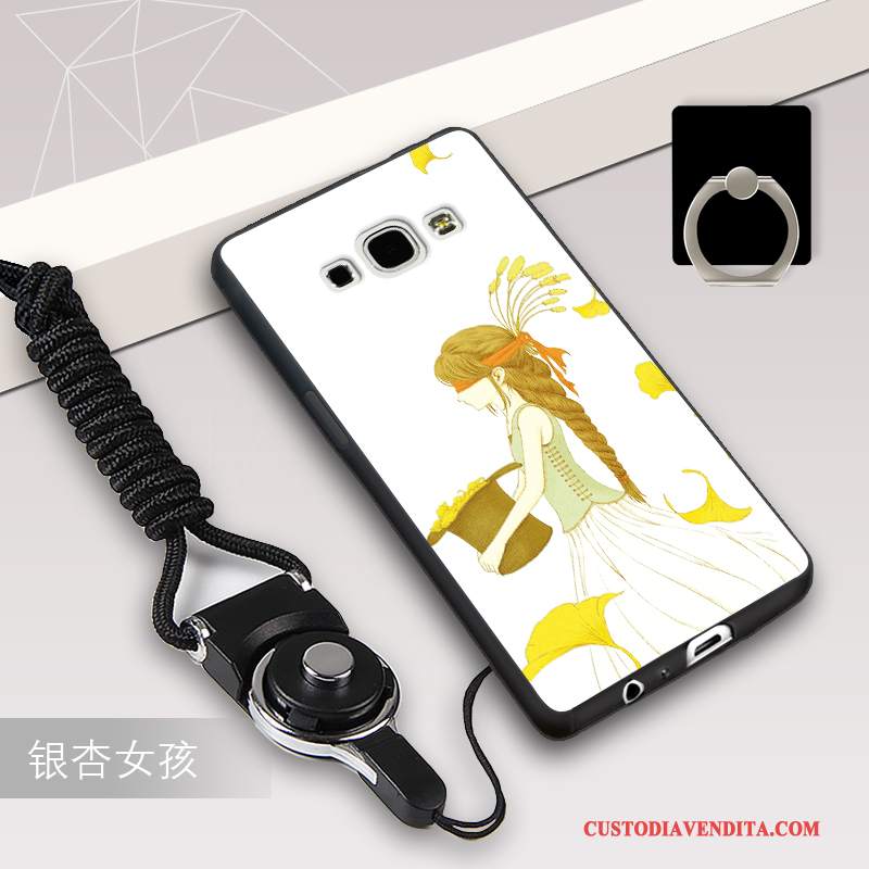 Custodia Samsung Galaxy A8 Silicone Telefono Ornamenti Appesi, Cover Samsung Galaxy A8 Protezione Tutto Incluso Anti-caduta