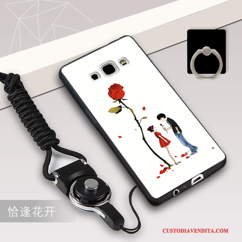 Custodia Samsung Galaxy A8 Silicone Telefono Ornamenti Appesi, Cover Samsung Galaxy A8 Protezione Tutto Incluso Anti-caduta