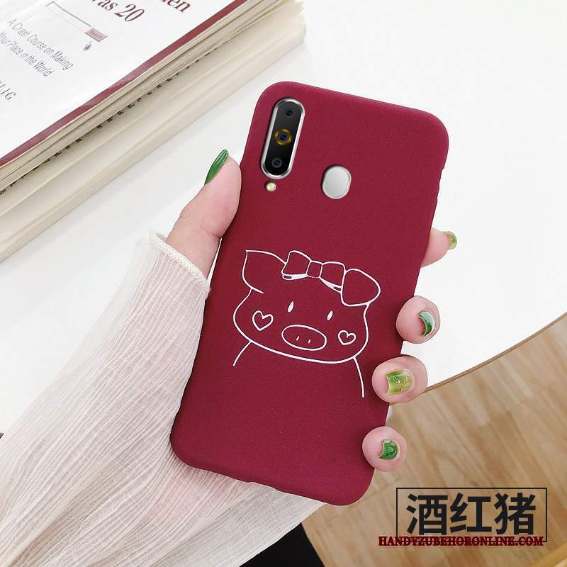 Custodia Samsung Galaxy A8s Cartone Animato Macchiati Rosso, Cover Samsung Galaxy A8s Telefono Bello