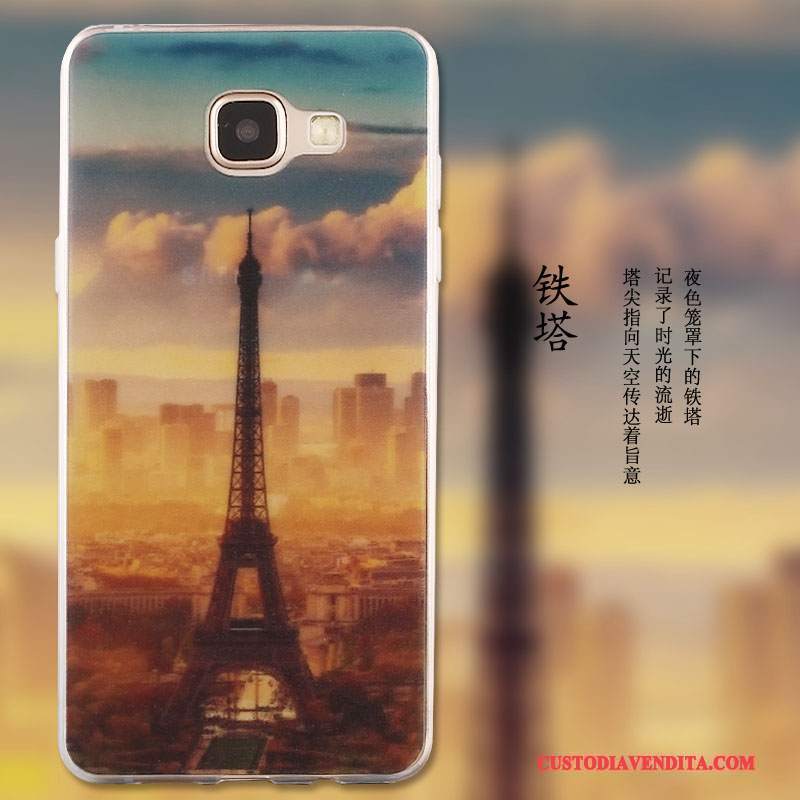 Custodia Samsung Galaxy A9 Protezione Anti-caduta Maglia, Cover Samsung Galaxy A9 Verde Macchiati
