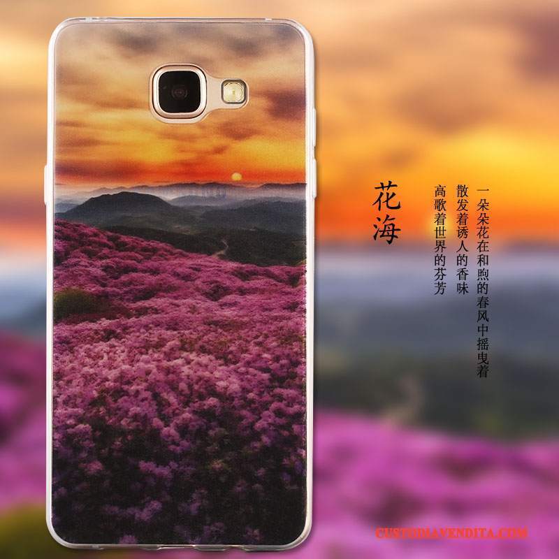 Custodia Samsung Galaxy A9 Protezione Anti-caduta Maglia, Cover Samsung Galaxy A9 Verde Macchiati