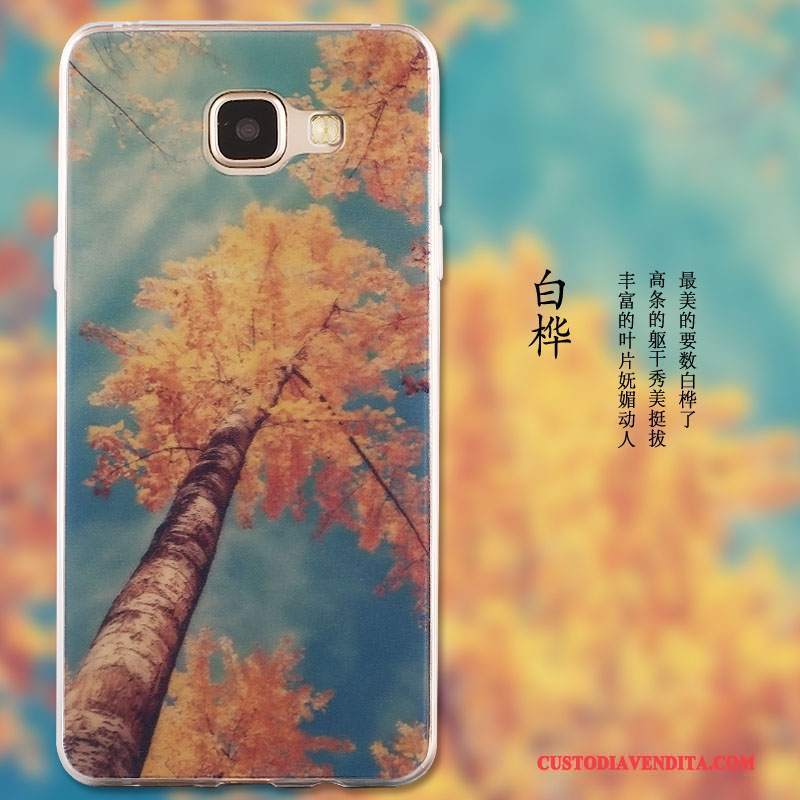Custodia Samsung Galaxy A9 Protezione Anti-caduta Maglia, Cover Samsung Galaxy A9 Verde Macchiati