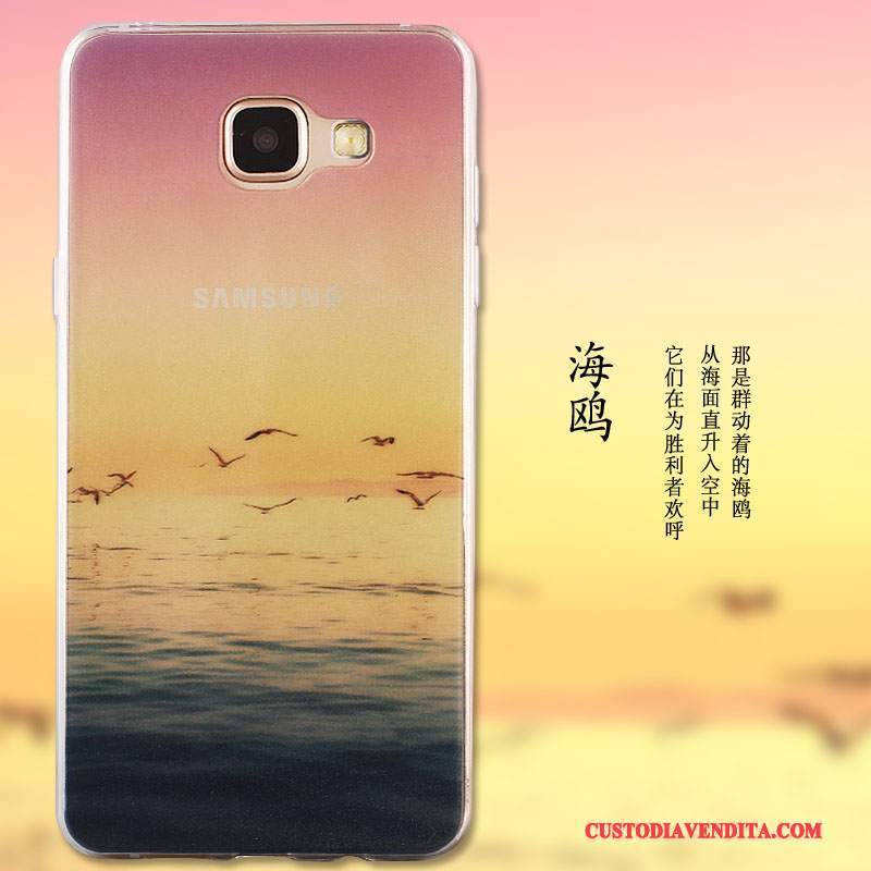Custodia Samsung Galaxy A9 Protezione Anti-caduta Maglia, Cover Samsung Galaxy A9 Verde Macchiati