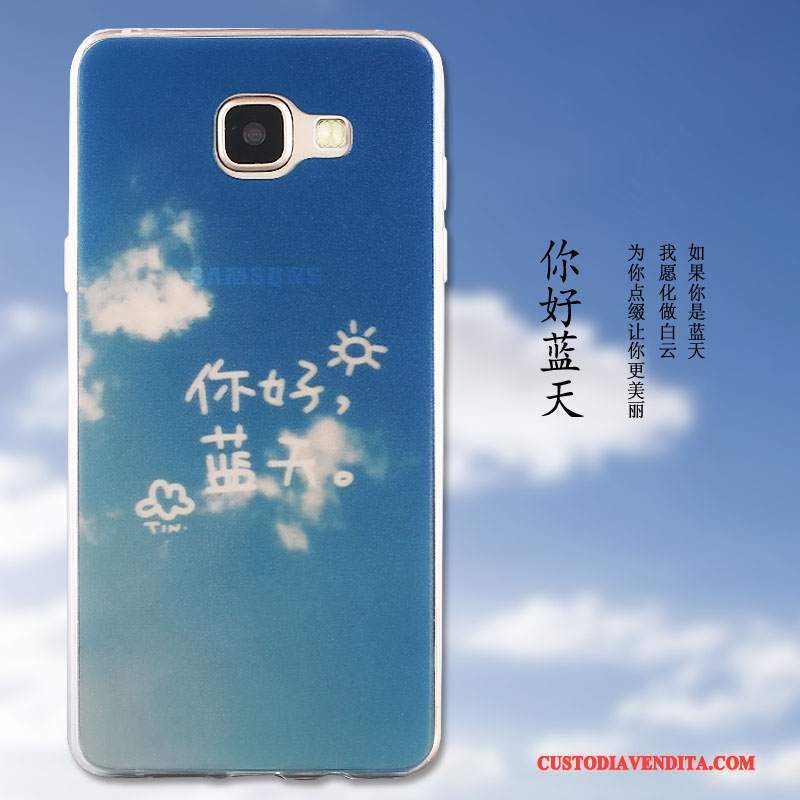 Custodia Samsung Galaxy A9 Protezione Anti-caduta Maglia, Cover Samsung Galaxy A9 Verde Macchiati