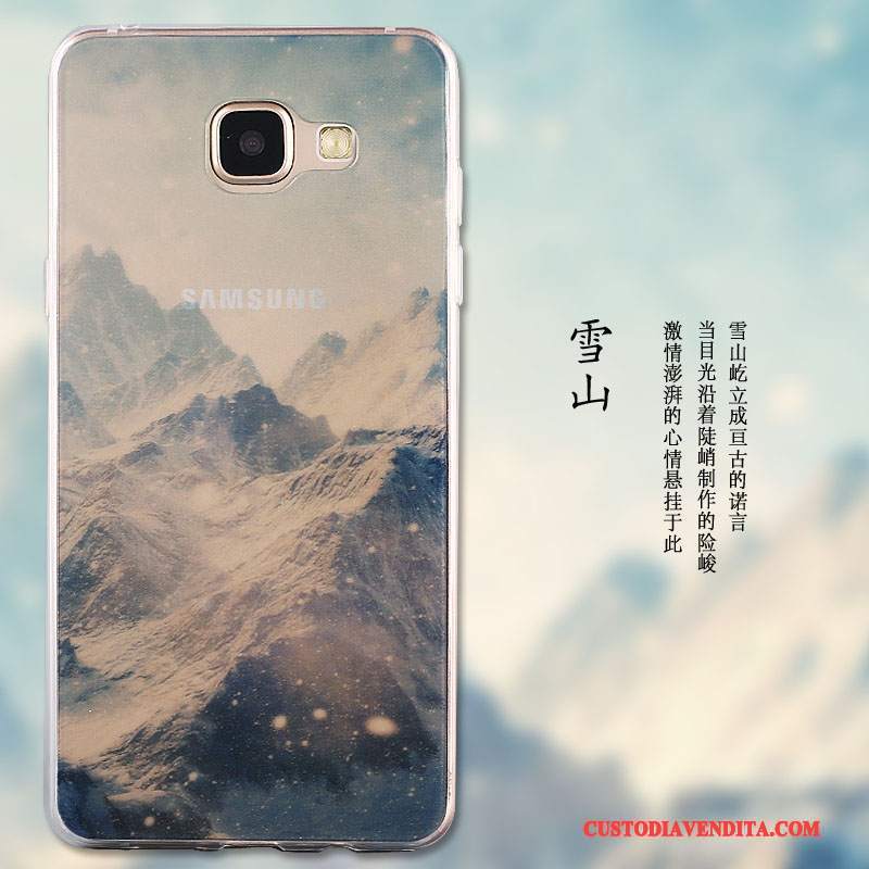 Custodia Samsung Galaxy A9 Protezione Anti-caduta Maglia, Cover Samsung Galaxy A9 Verde Macchiati