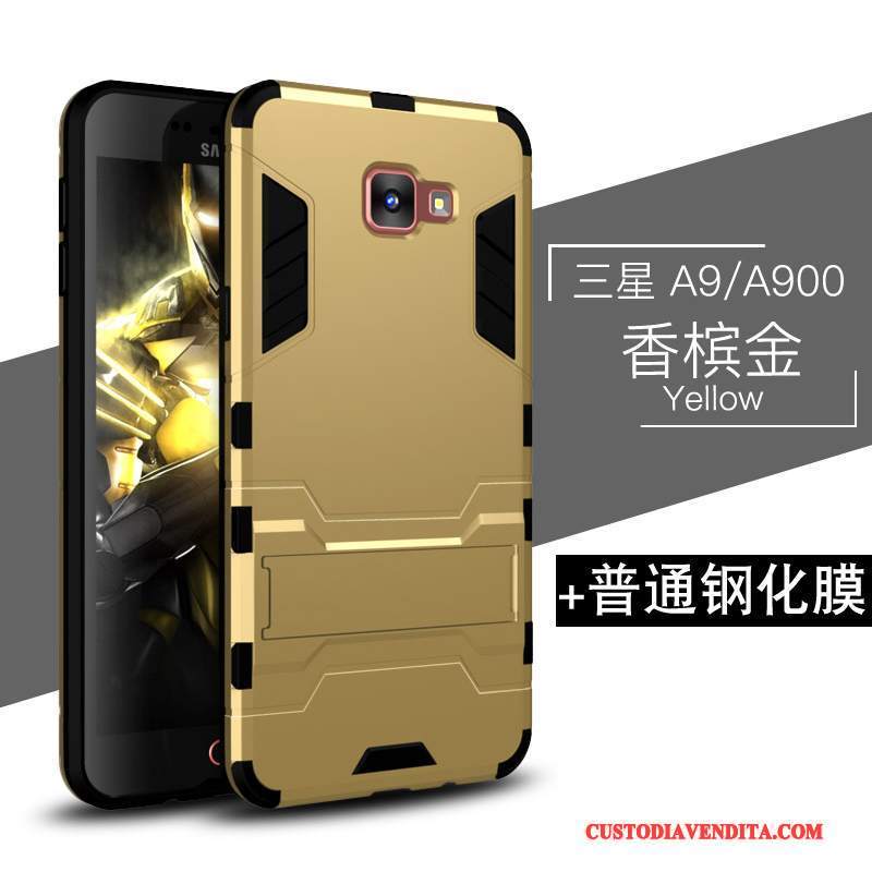 Custodia Samsung Galaxy A9 Silicone Tutto Incluso Blu Scuro, Cover Samsung Galaxy A9 Protezione Alto Macchiati