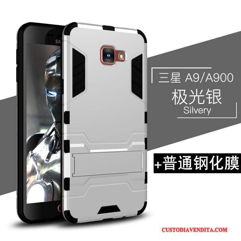 Custodia Samsung Galaxy A9 Silicone Tutto Incluso Blu Scuro, Cover Samsung Galaxy A9 Protezione Alto Macchiati