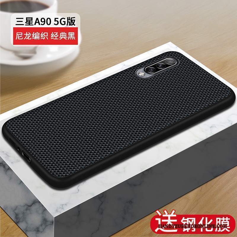 Custodia Samsung Galaxy A90 5g Pelle Rosso Tutto Incluso, Cover Samsung Galaxy A90 5g Protezione Telefono Anti-caduta