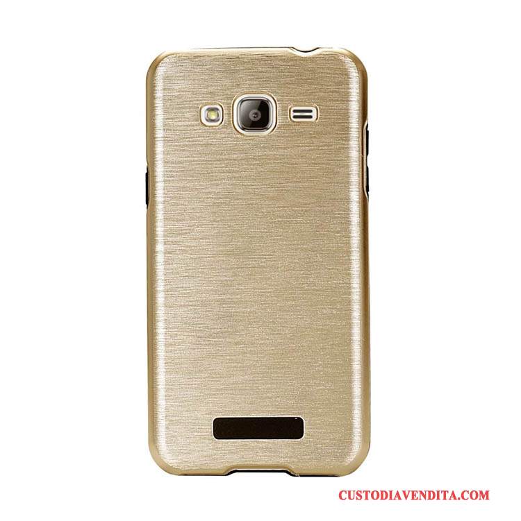 Custodia Samsung Galaxy J3 2015 Creativo Semplici Porpora, Cover Samsung Galaxy J3 2015 Protezione Di Personalità Seta