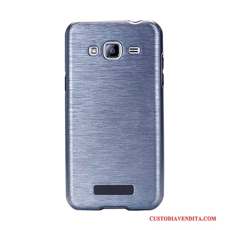 Custodia Samsung Galaxy J3 2015 Creativo Semplici Porpora, Cover Samsung Galaxy J3 2015 Protezione Di Personalità Seta