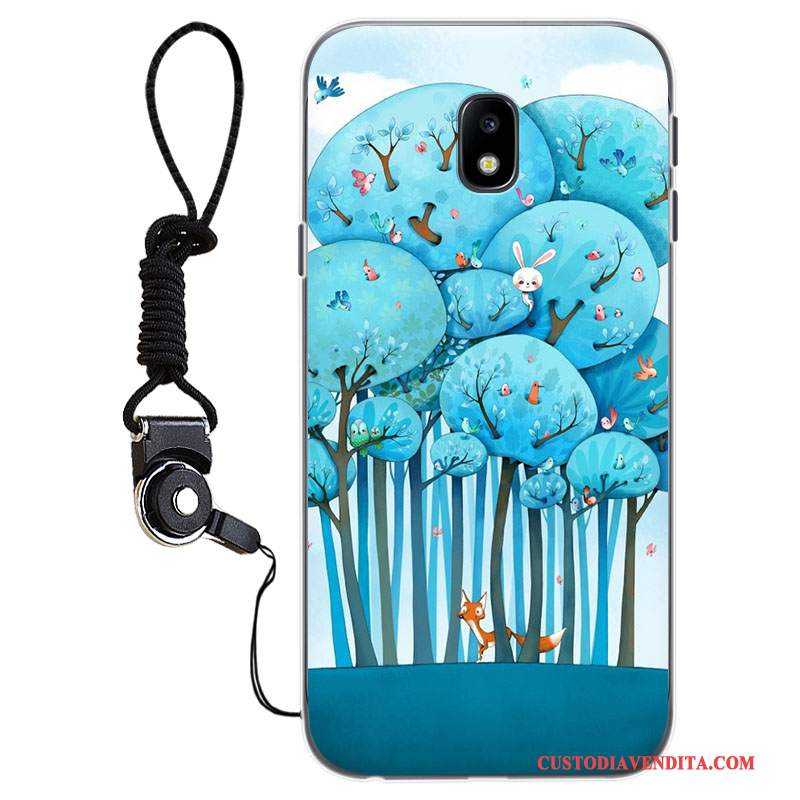 Custodia Samsung Galaxy J3 2017 Silicone Morbido Blu Chiaro, Cover Samsung Galaxy J3 2017 Protezione Telefono Anti-caduta