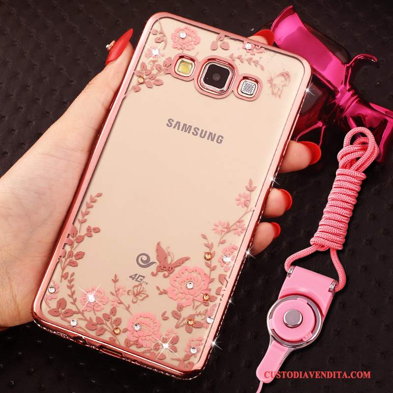 Custodia Samsung Galaxy J5 2016 Strass Con Strasstelefono, Cover Samsung Galaxy J5 2016 Rosa Hemming