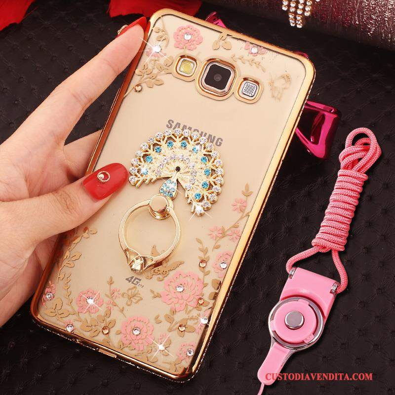 Custodia Samsung Galaxy J5 2016 Strass Con Strasstelefono, Cover Samsung Galaxy J5 2016 Rosa Hemming