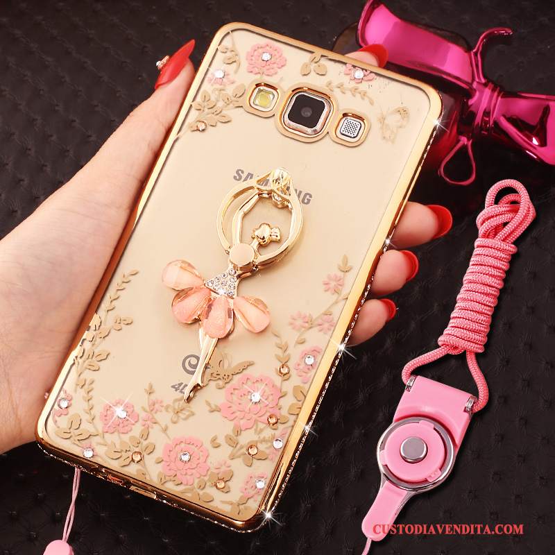 Custodia Samsung Galaxy J5 2016 Strass Con Strasstelefono, Cover Samsung Galaxy J5 2016 Rosa Hemming