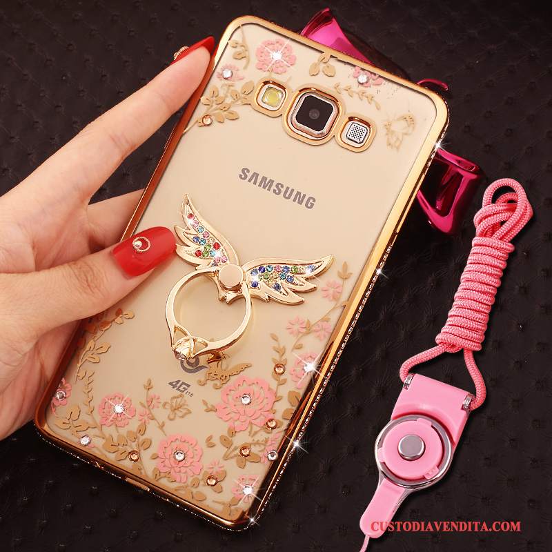 Custodia Samsung Galaxy J5 2016 Strass Con Strasstelefono, Cover Samsung Galaxy J5 2016 Rosa Hemming