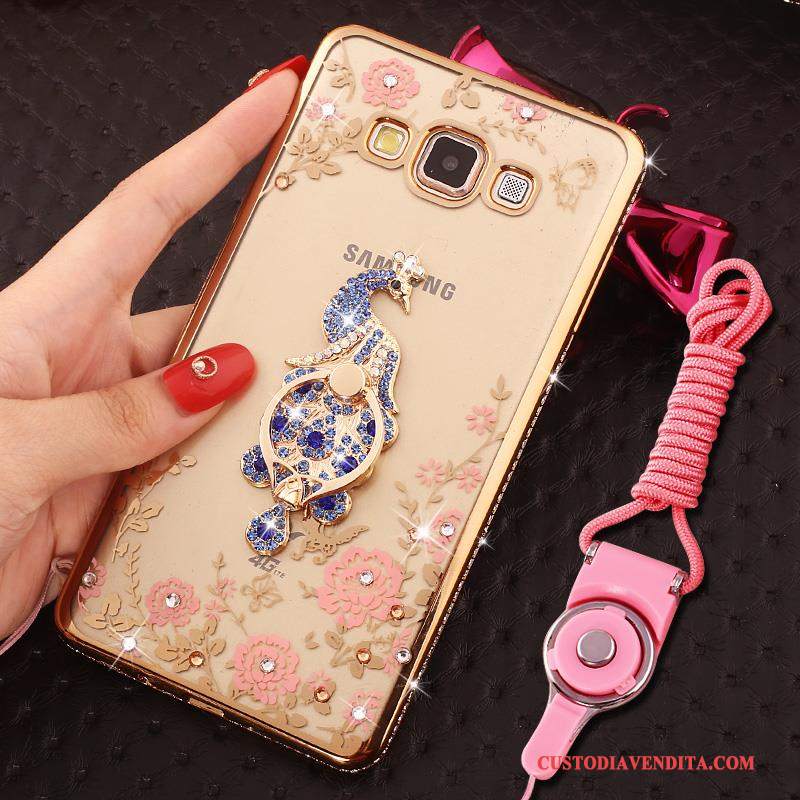 Custodia Samsung Galaxy J5 2016 Strass Con Strasstelefono, Cover Samsung Galaxy J5 2016 Rosa Hemming
