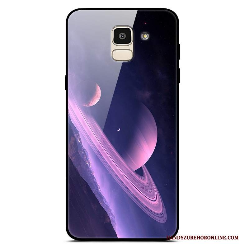 Custodia Samsung Galaxy J6 Semplici Tendenza, Cover Samsung Galaxy J6 Porpora Vetro