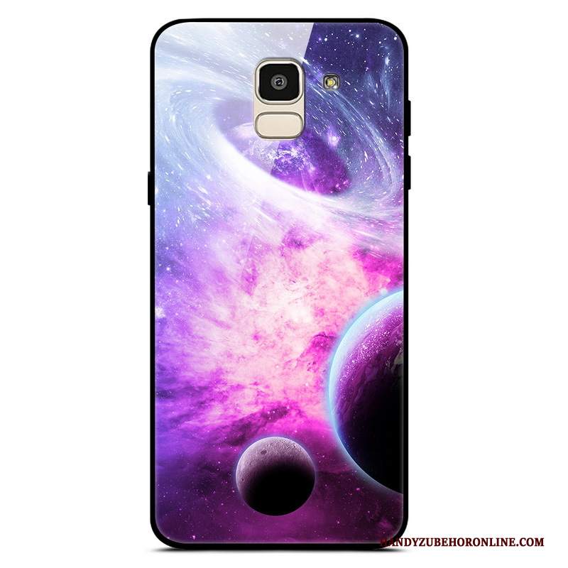 Custodia Samsung Galaxy J6 Semplici Tendenza, Cover Samsung Galaxy J6 Porpora Vetro